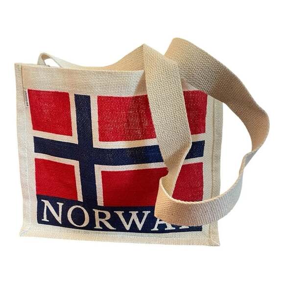 earthbags Handbags - Norway 🇳🇴 Woven Burlap Tote Bag